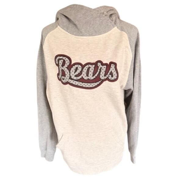 Ouray Bears Graphic Hoodie Gray Fleece Size Large Pullover Sweatshirt - Picture 2 of 6
